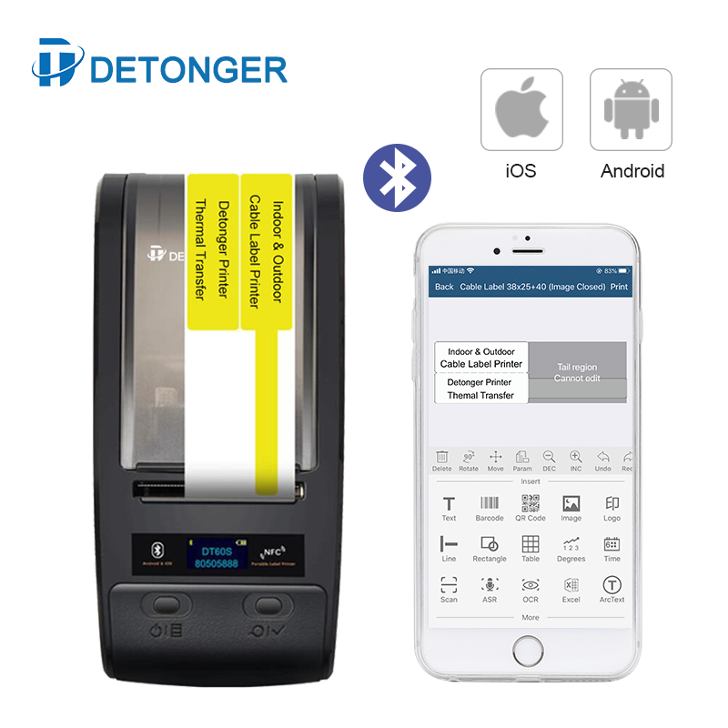 DETONGER DT60S Di Động In Chuy - đánh giá và giá Commercial Ribbon Printing Machine